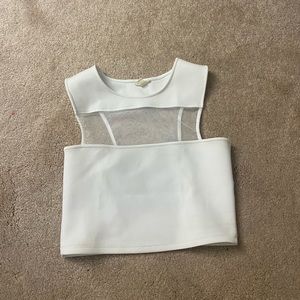 White top with mesh